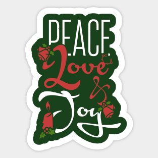 Peace, Love, Joy Sticker